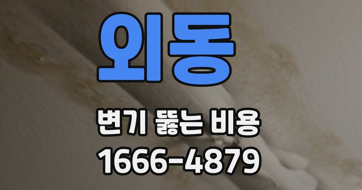 외동 변기 뚫는 비용