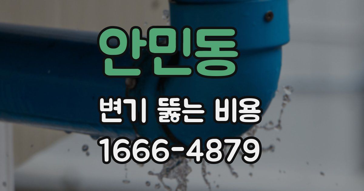 안민동 변기 뚫는 비용