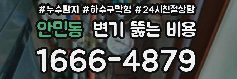 안민동 변기 뚫는 비용