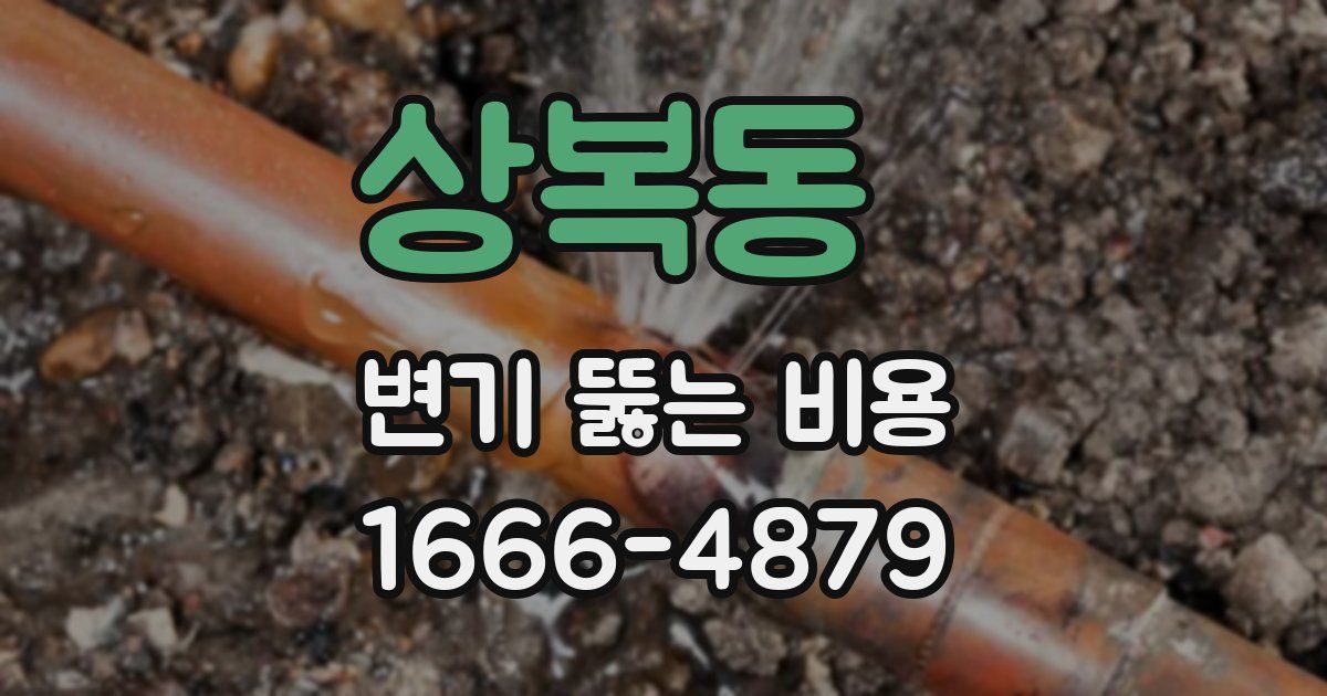 상복동 변기 뚫는 비용
