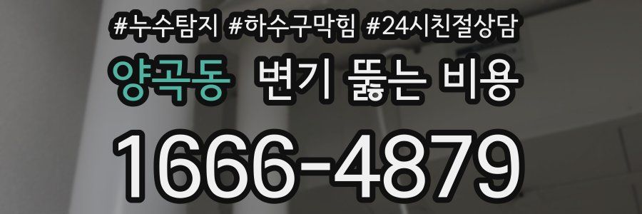 양곡동 변기 뚫는 비용