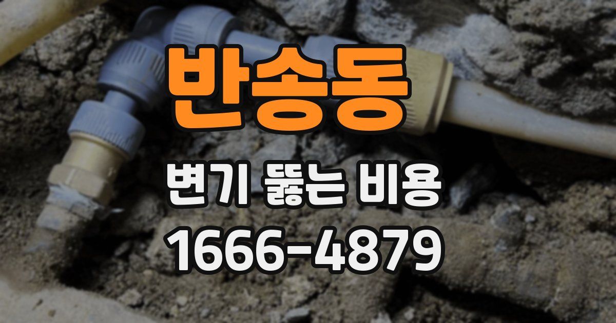 반송동 변기 뚫는 비용