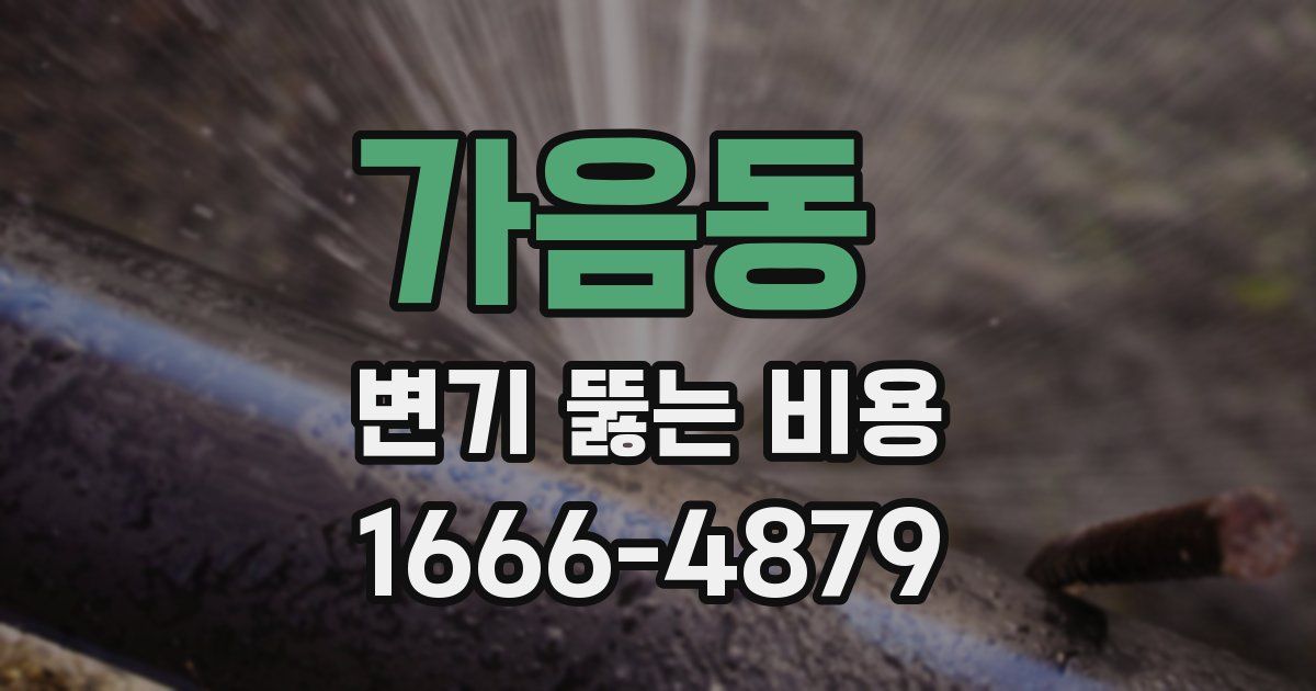 가음동 변기 뚫는 비용