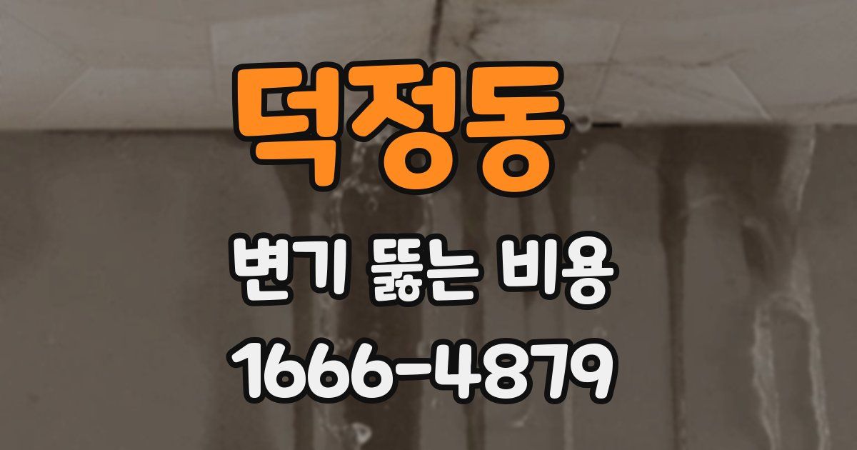 덕정동 변기 뚫는 비용