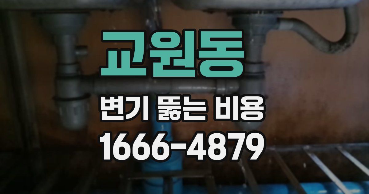 교원동 변기 뚫는 비용