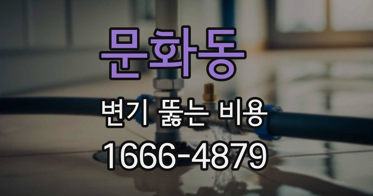 문화동 변기 뚫는 비용