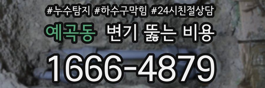 예곡동 변기 뚫는 비용