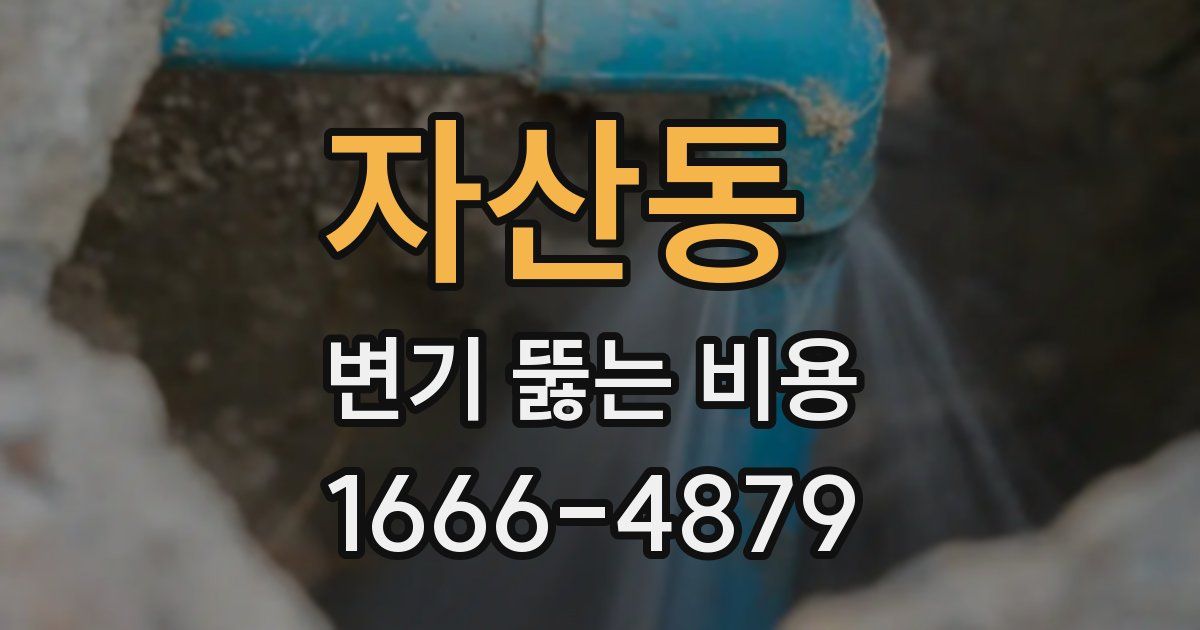 자산동 변기 뚫는 비용