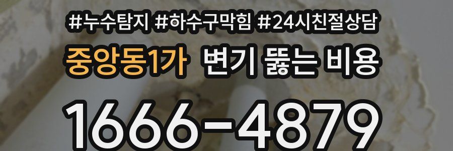중앙동1가 변기 뚫는 비용