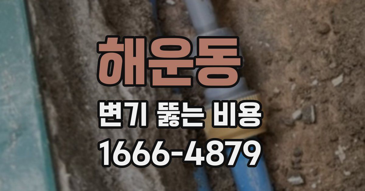 해운동 변기 뚫는 비용
