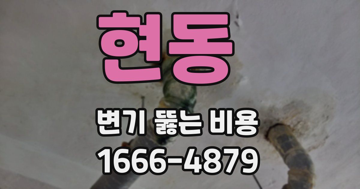 현동 변기 뚫는 비용