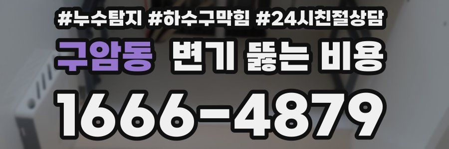 구암동 변기 뚫는 비용