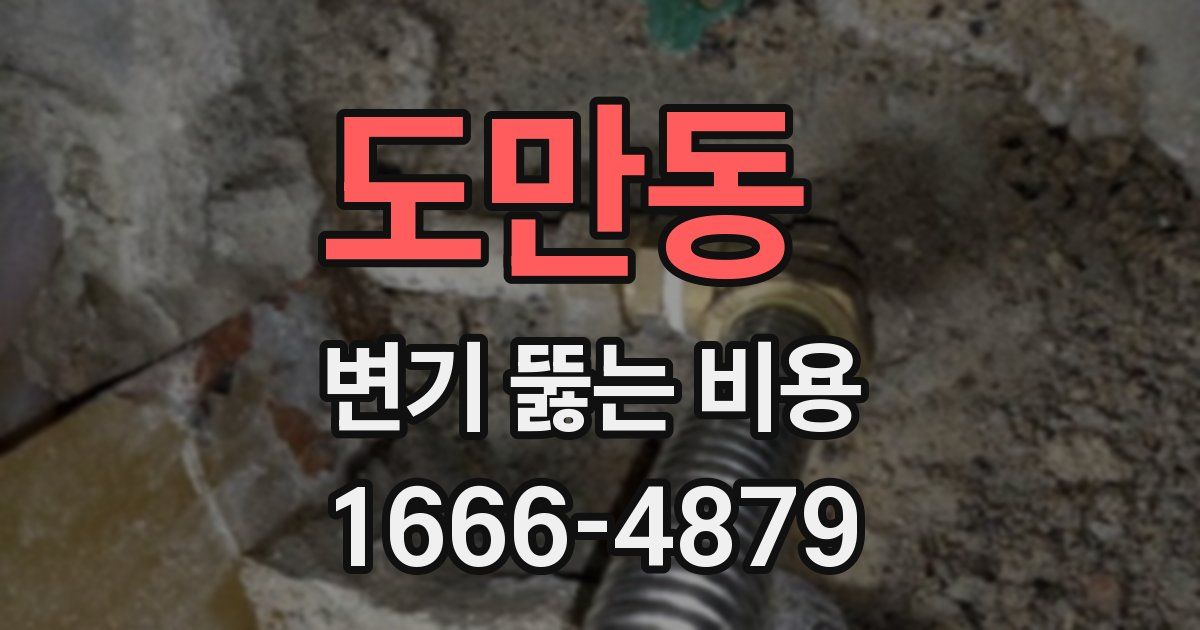 도만동 변기 뚫는 비용