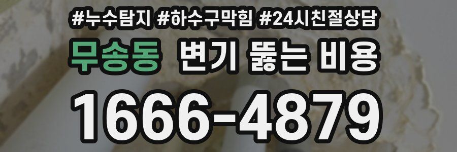 무송동 변기 뚫는 비용