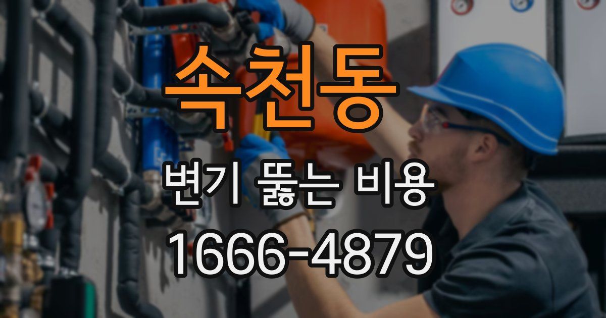 속천동 변기 뚫는 비용