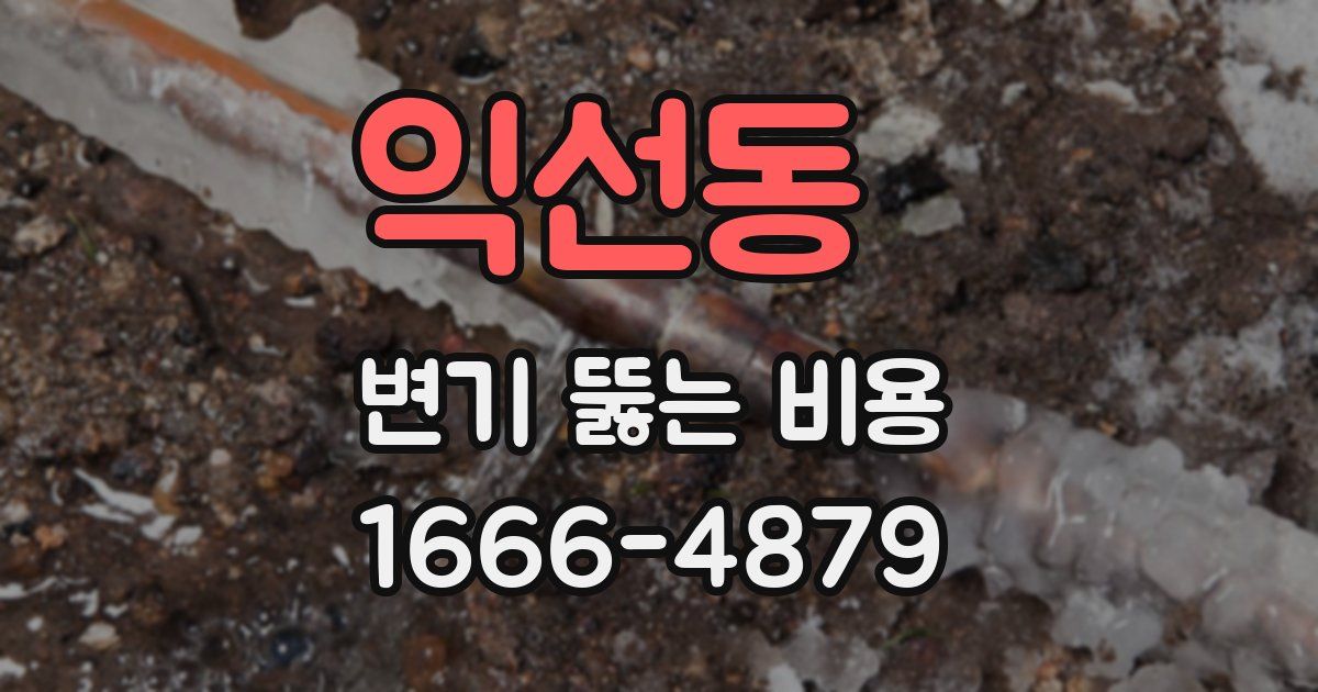 익선동 변기 뚫는 비용