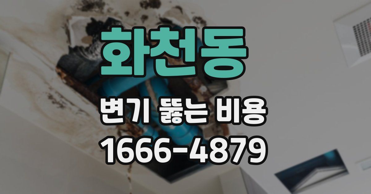 화천동 변기 뚫는 비용