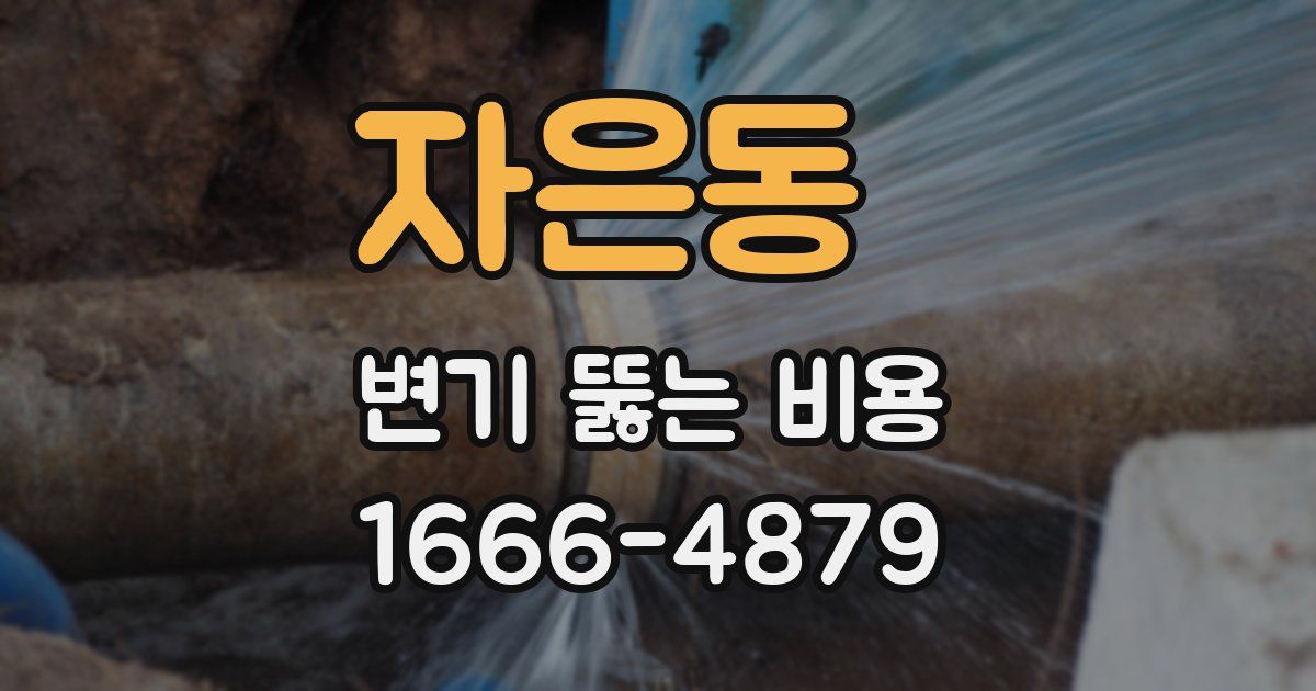 자은동 변기 뚫는 비용