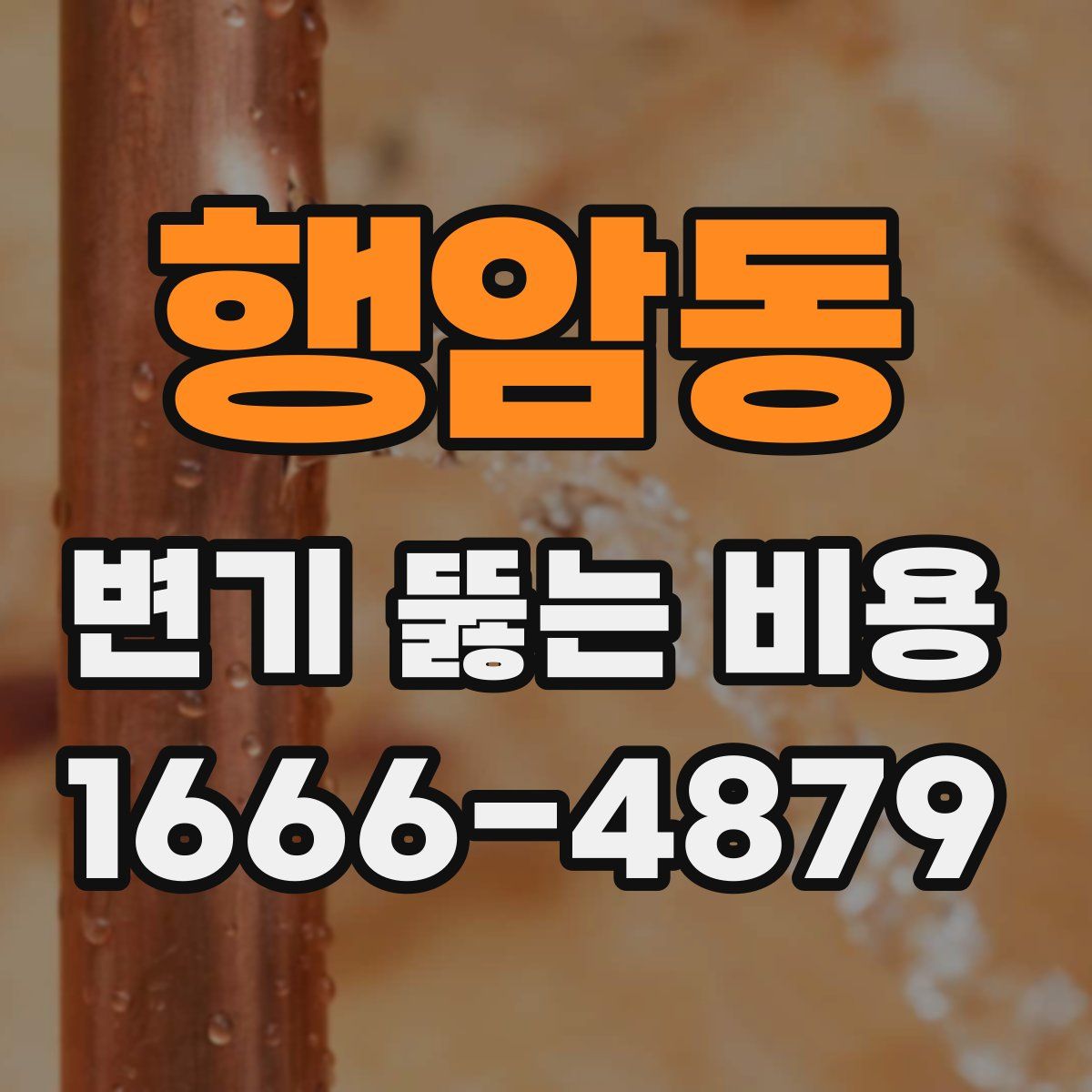 행암동 변기 뚫는 비용