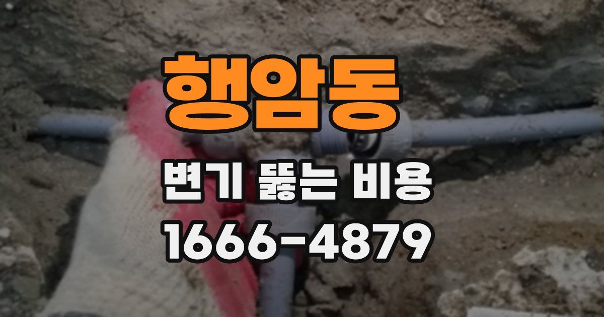 행암동 변기 뚫는 비용