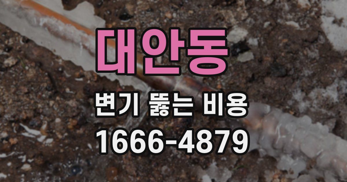 대안동 변기 뚫는 비용