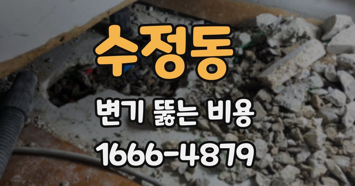 수정동 변기 뚫는 비용
