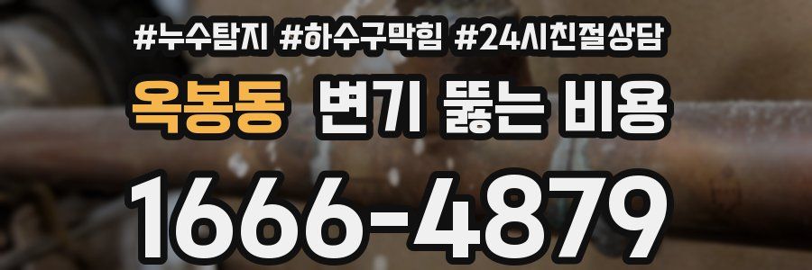 옥봉동 변기 뚫는 비용