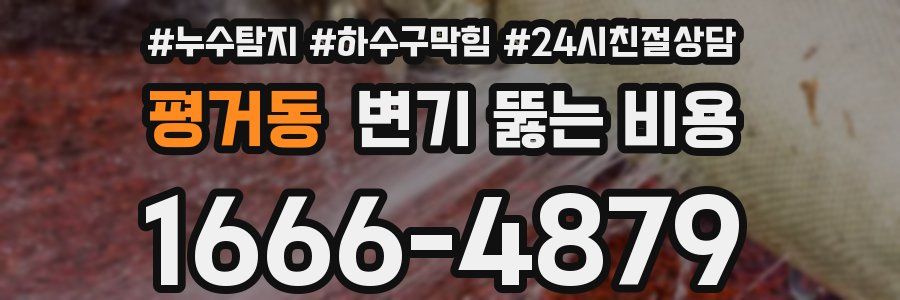 평거동 변기 뚫는 비용