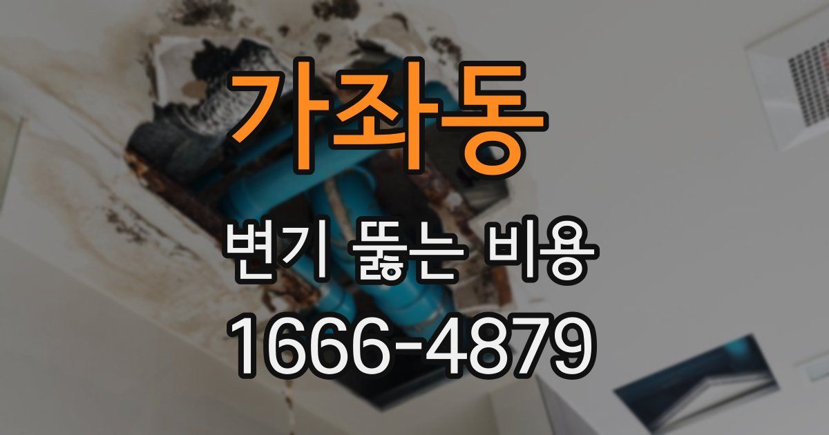 가좌동 변기 뚫는 비용