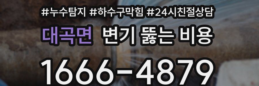 대곡면 변기 뚫는 비용