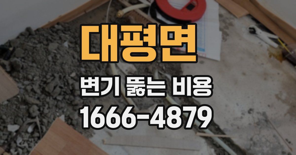 대평면 변기 뚫는 비용