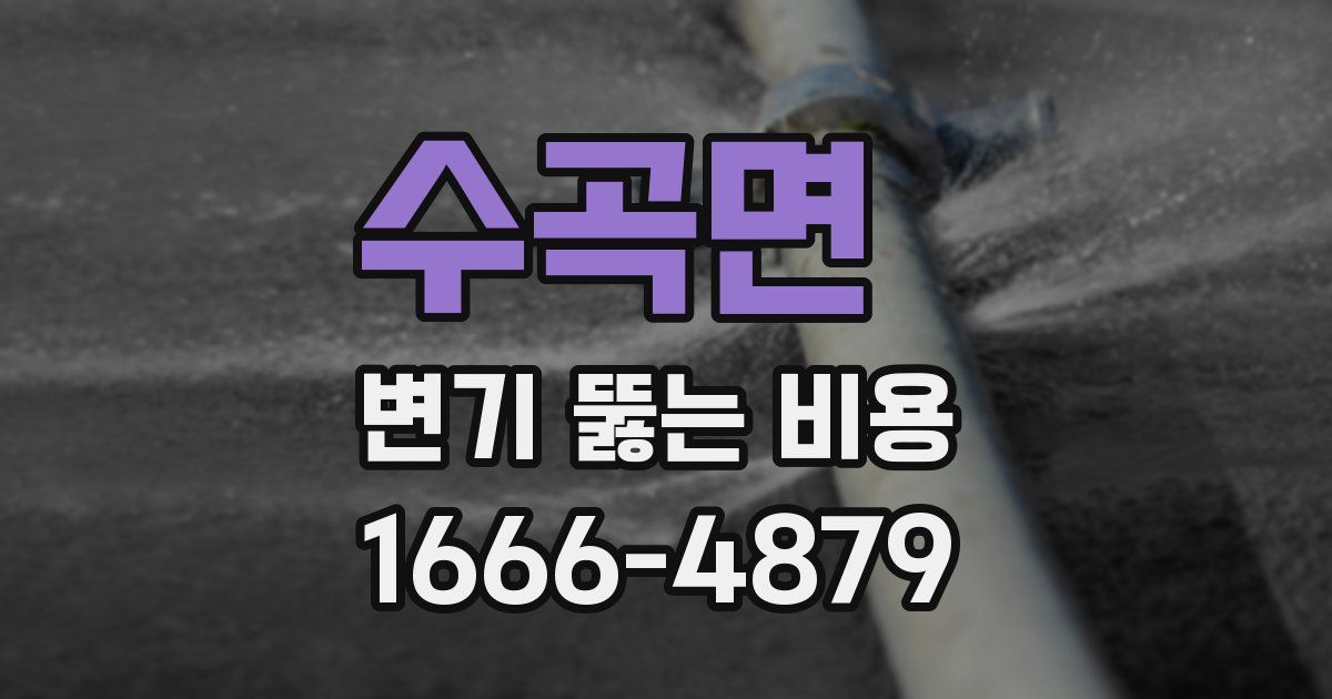 수곡면 변기 뚫는 비용
