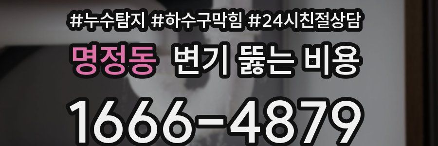 명정동 변기 뚫는 비용