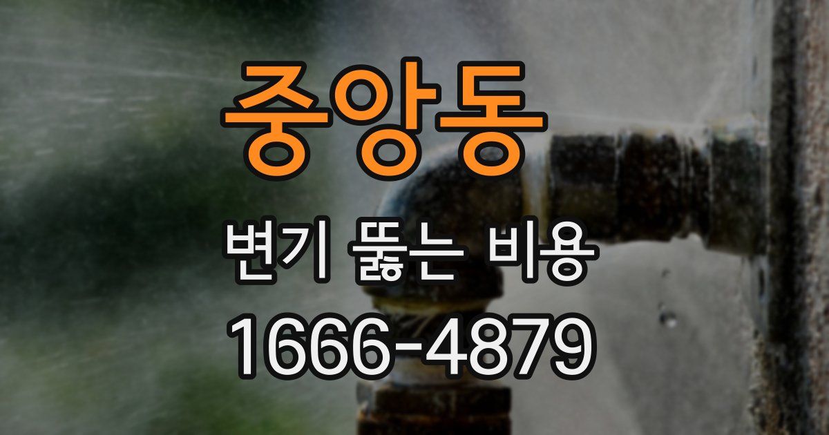 중앙동 변기 뚫는 비용