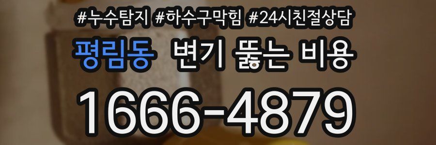 평림동 변기 뚫는 비용