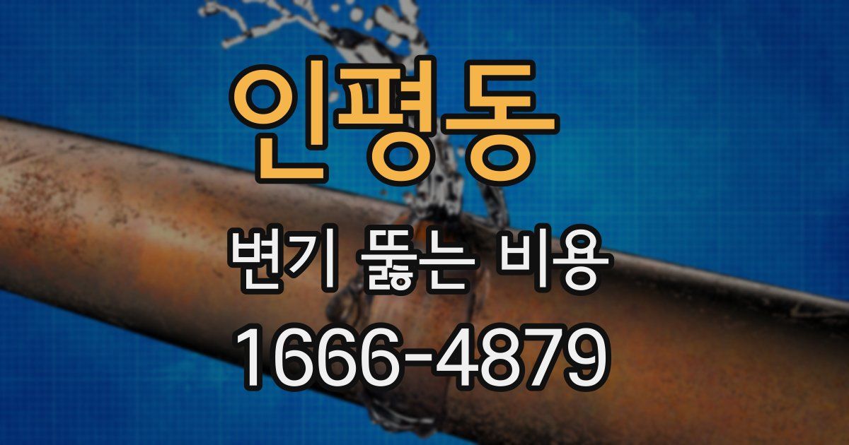 인평동 변기 뚫는 비용