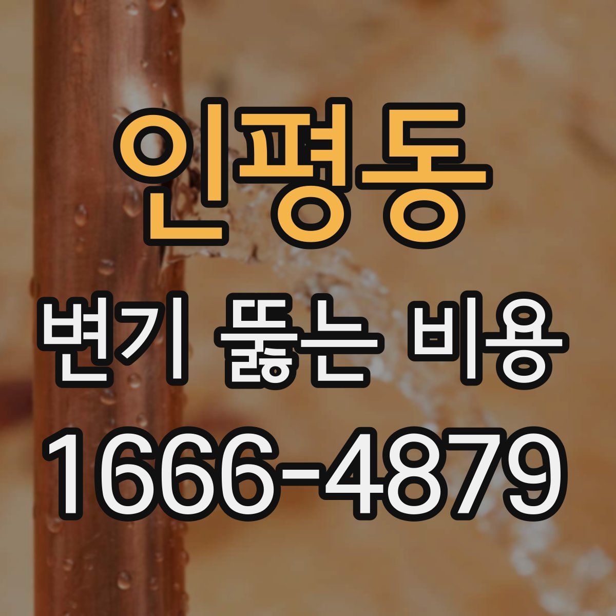 인평동 변기 뚫는 비용