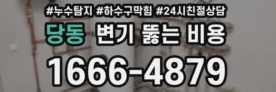 당동 변기 뚫는 비용