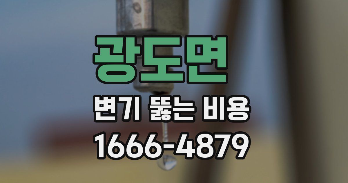 광도면 변기 뚫는 비용
