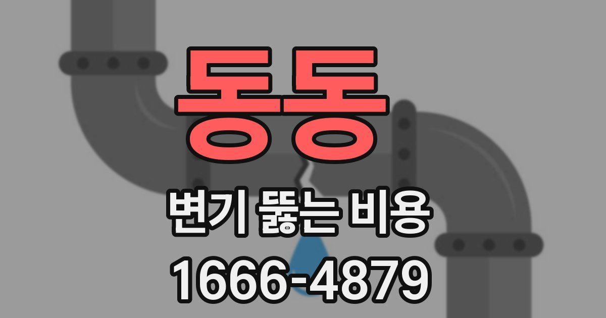 동동 변기 뚫는 비용