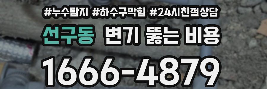 선구동 변기 뚫는 비용