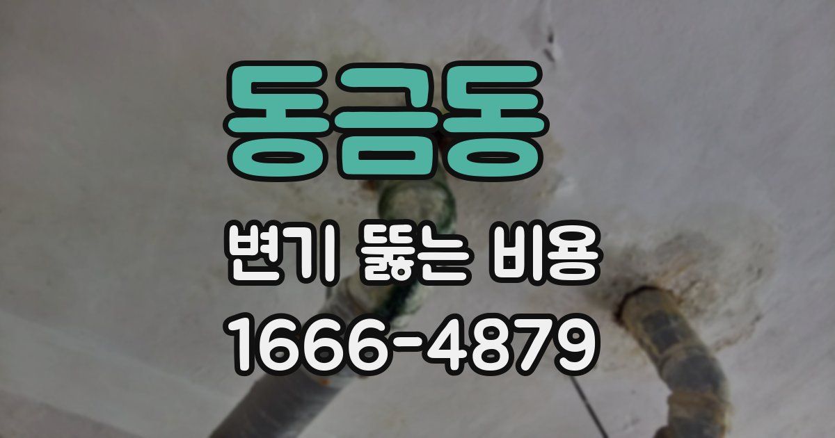 동금동 변기 뚫는 비용