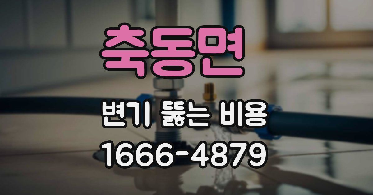 축동면 변기 뚫는 비용