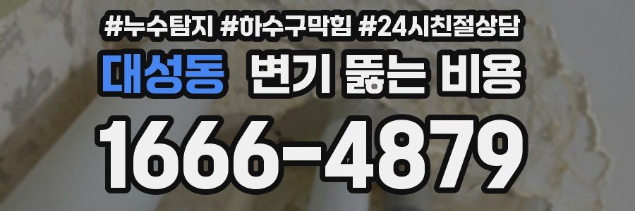 대성동 변기 뚫는 비용
