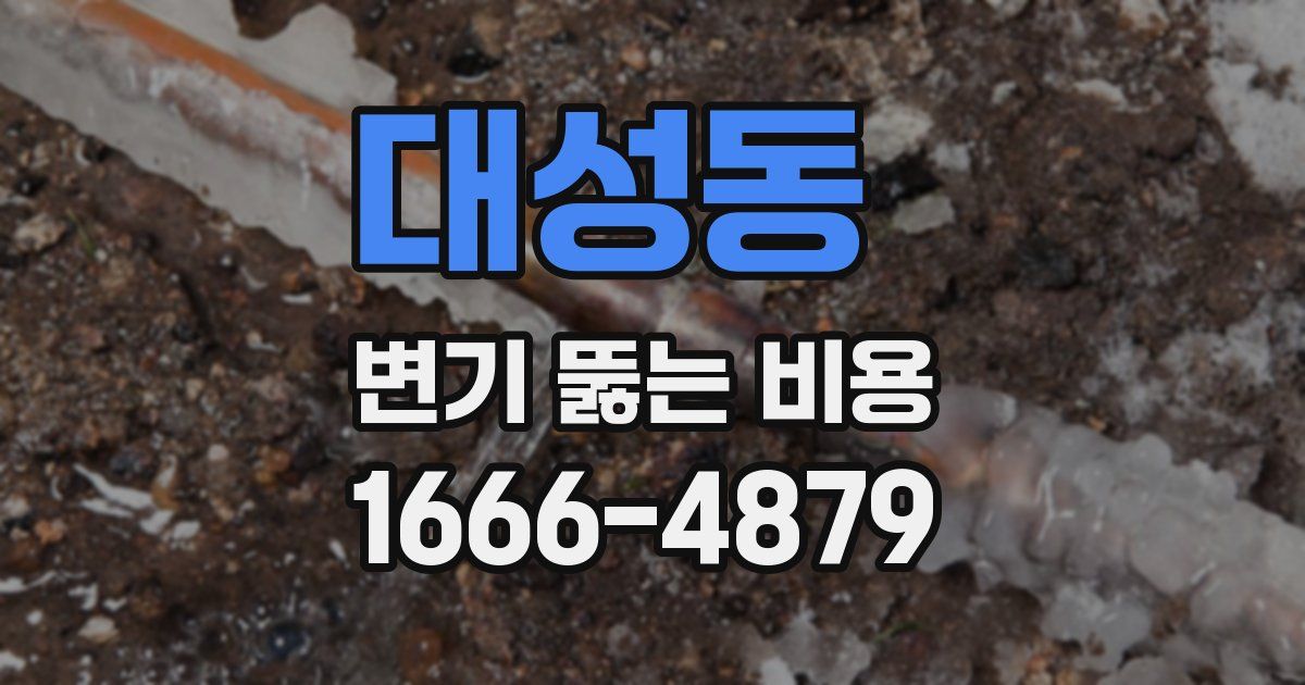 대성동 변기 뚫는 비용