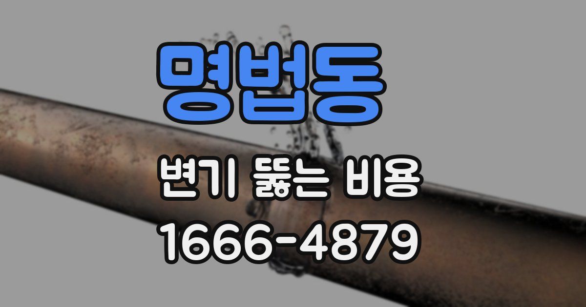 명법동 변기 뚫는 비용