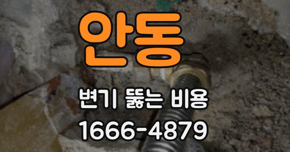 안동 변기 뚫는 비용