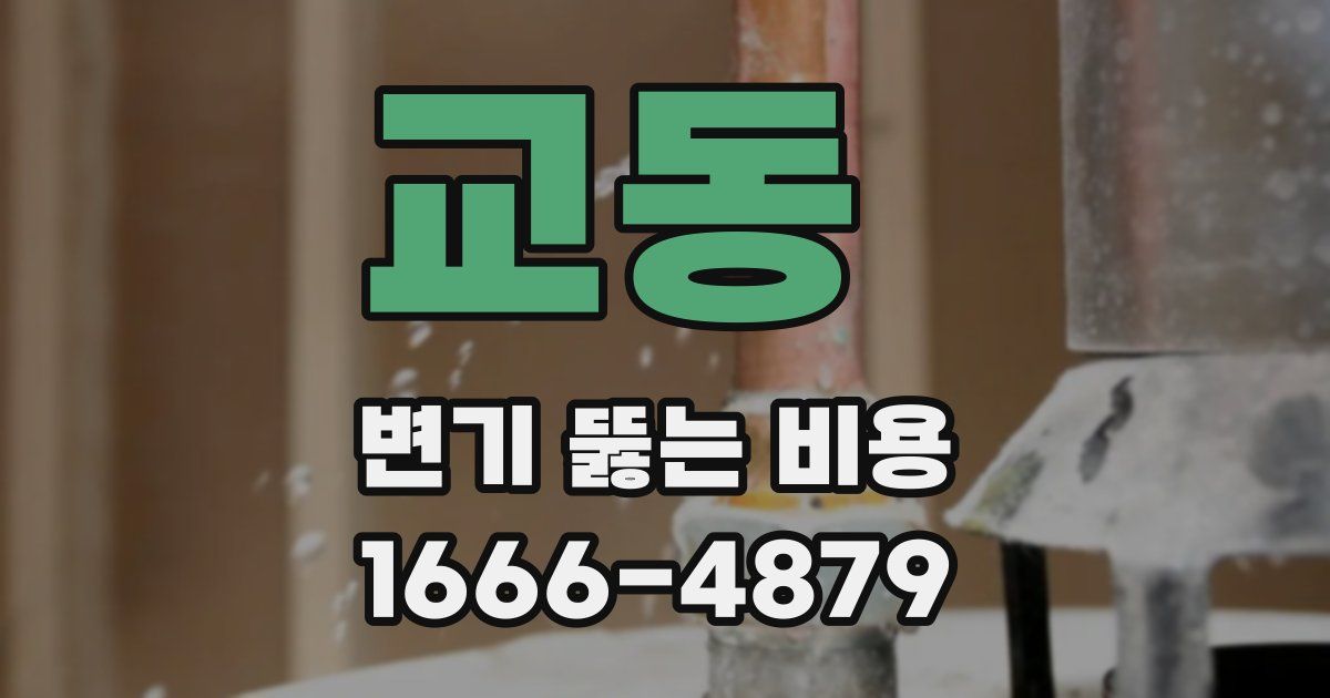교동 변기 뚫는 비용