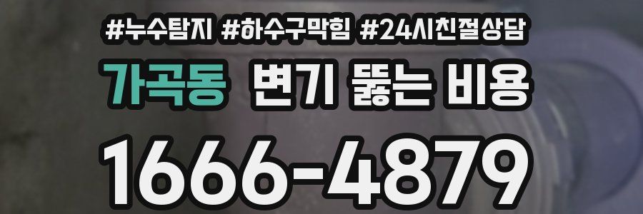 가곡동 변기 뚫는 비용