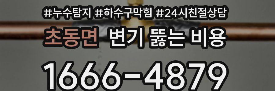초동면 변기 뚫는 비용
